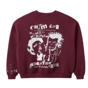 HMDD Burgundy Club Crewneck Back