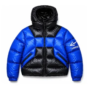 HMDD Cropped Puffer Jacket Blue Black