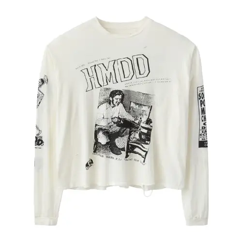 HMDD FANZINE LONG SLEEVE WHITE HMDD FANZINE LONG SLEEVE WHITE