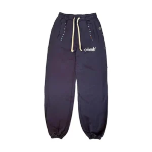 HMDD Flower Studded Scrunch Sweats Blue