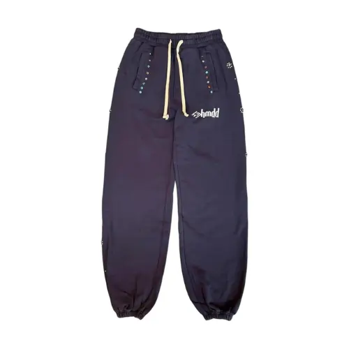HMDD Flower Studded Scrunch Sweats Blue HMDD Flower Studded Scrunch Sweats Blue