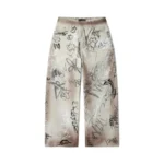HMDD Graffiti Chino Pants Multi Beige