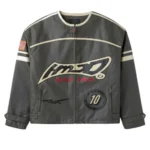HMDD Leather Moteaux Jacket Dark Grey