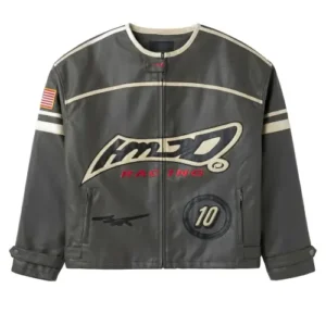 HMDD Leather Moteaux Jacket Dark Grey