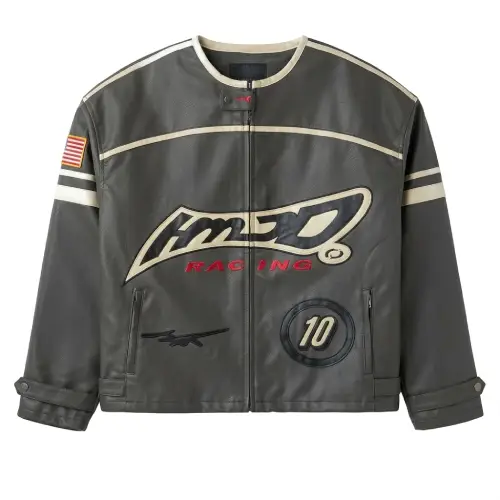 HMDD Leather Moteaux Jacket Dark Grey HMDD Leather Moteaux Jacket Dark Grey