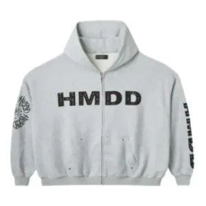 HMDD Rhinestone Hoodie Grey